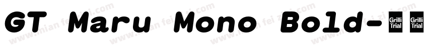 GT Maru Mono Bold字体转换